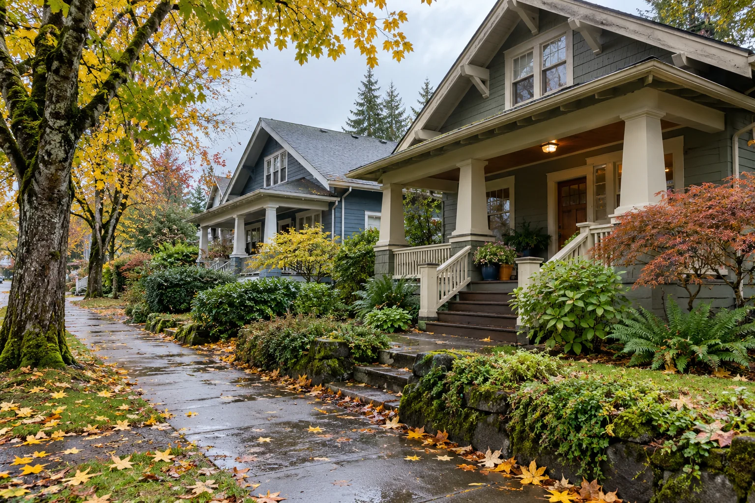 Illustrative Portland-style residential setting.